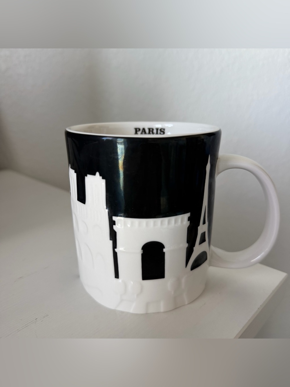 Starbucks Paris France City Skyline 3D Relief Collector Series Mug Cup 16 oz